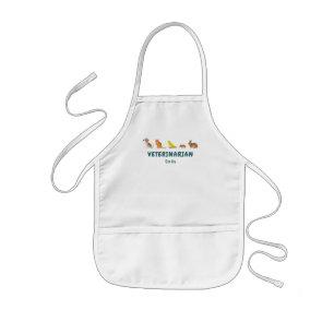 Cartoon Animals Kids' Veterinarian Pretend Play Kids Apron