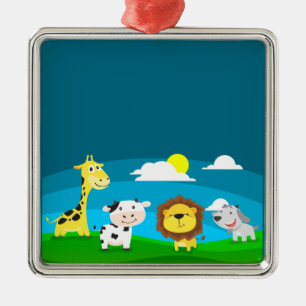 Cartoon animals    metal ornament