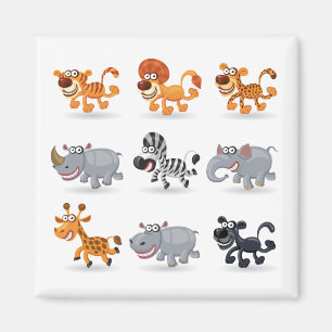Cartoon animals set 1 magnet