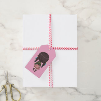 Cartoon Anime girl little character Gift Tags