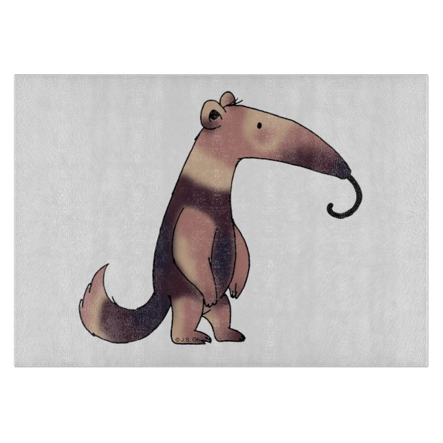 cartoon anteater cutting board (Front)