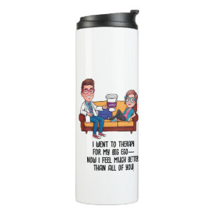 cartoon ANTISTRESS psychiatrist THERAPIST Thermal Tumbler