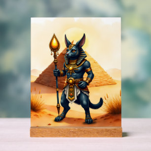 Cartoon Anubis – Egyptian God of the Afterlife  Acrylic Sign