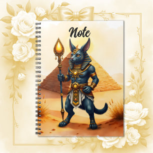 Cartoon Anubis – Egyptian God of the Afterlife  Notebook