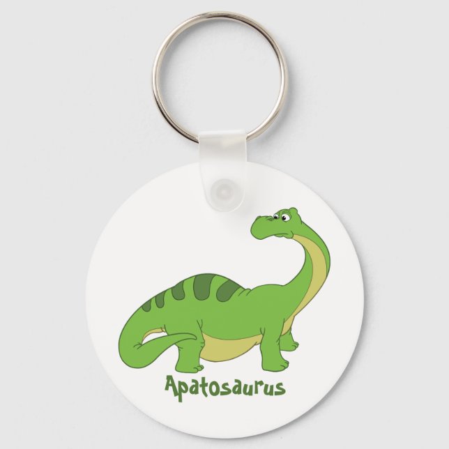 Cartoon Apatosaurus Keychain (Front)