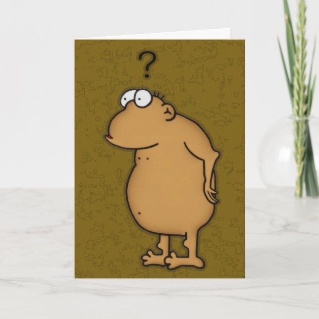 Cartoon Ape Greeting Card (Front)