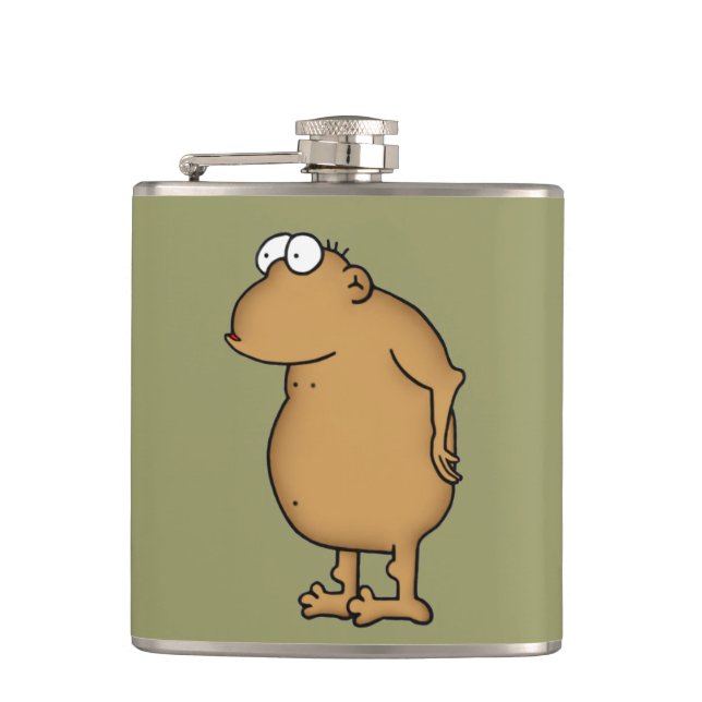 Cartoon Ape Hip Flask (Front)