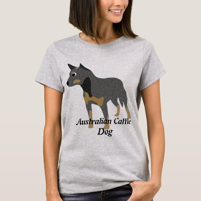 Cartoon Australian Cattle Dog T-Shirt (Front)