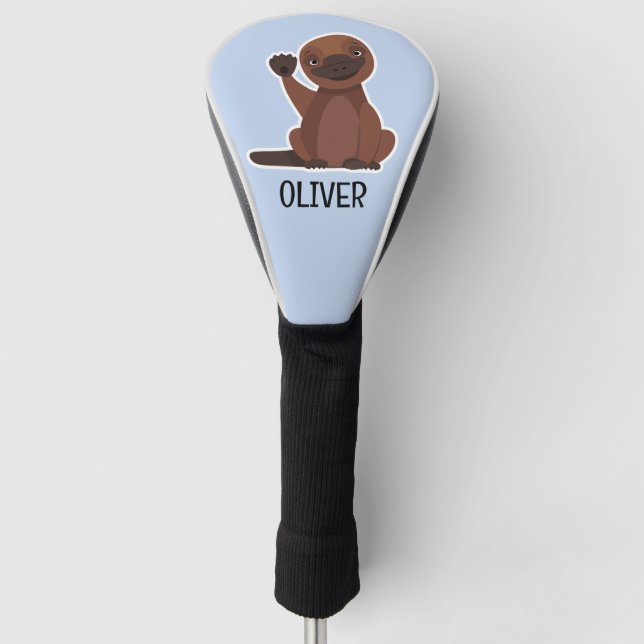 Cartoon Australian Cute Platypus  Golf Head Cover (Front)