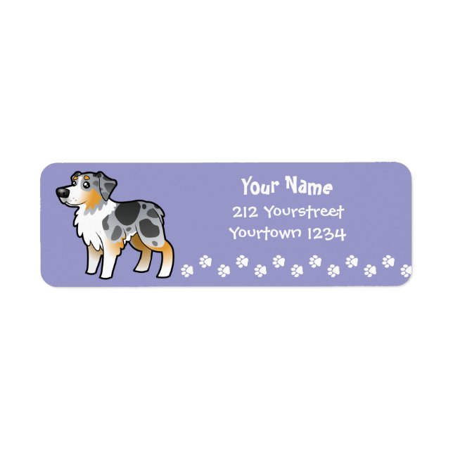 Cartoon Australian Shepherd (Front)
