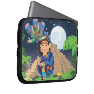 Cartoon Aztek Laptop Sleeve