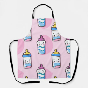 cartoon baby bottle fun apron