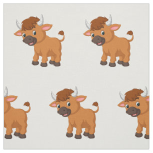 Cartoon baby ox fabric