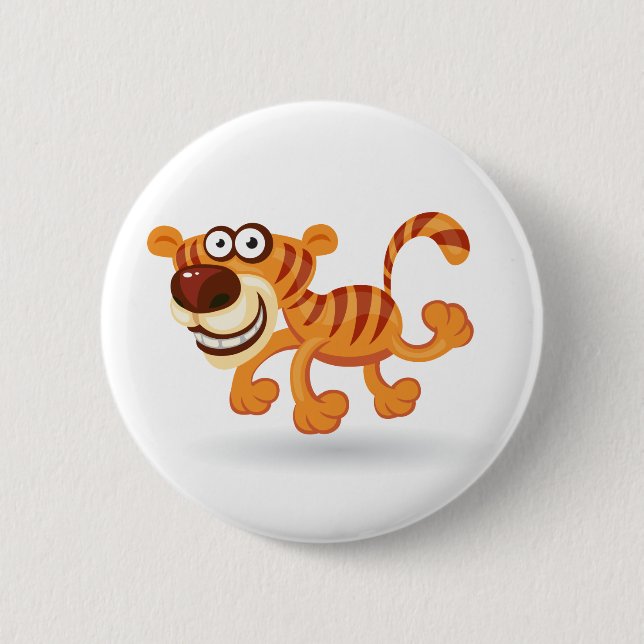 Cartoon baby tiger 2 inch round button (Front)