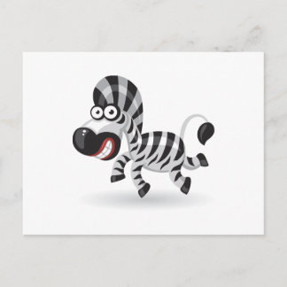 Cartoon baby Zebra Postcard