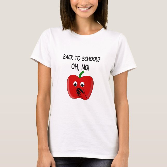 Cartoon Back To School Apple T-Shirt (Front)