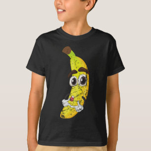 Cartoon Banana Fruit Lover Healthy Food Vegetarian T-Shirt