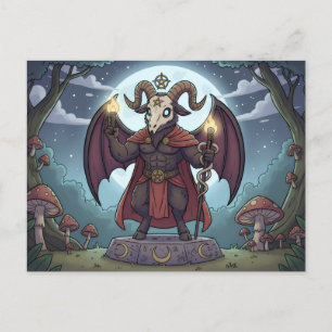 Cartoon Baphomet Postcard