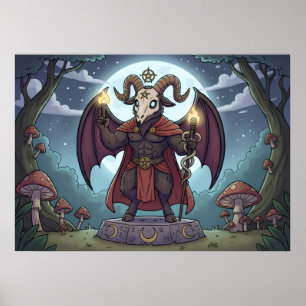 Cartoon Baphomet Poster