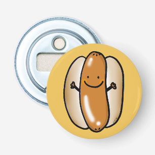 cartoon barbecue hot dog sausage bottle opener