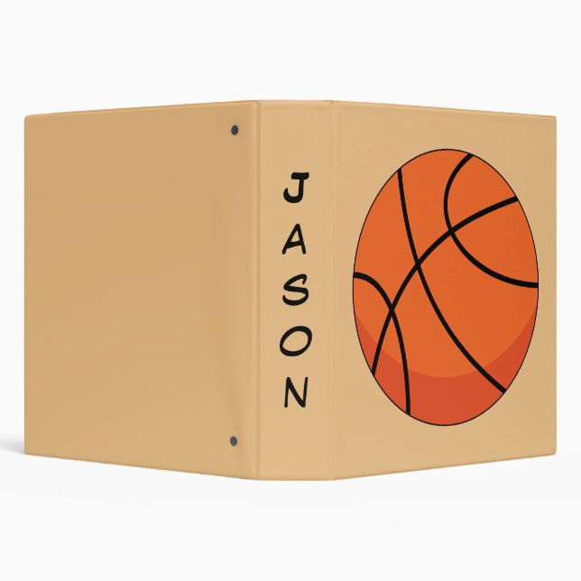 Cartoon Basketball Ball | Add Name Binder (Background)
