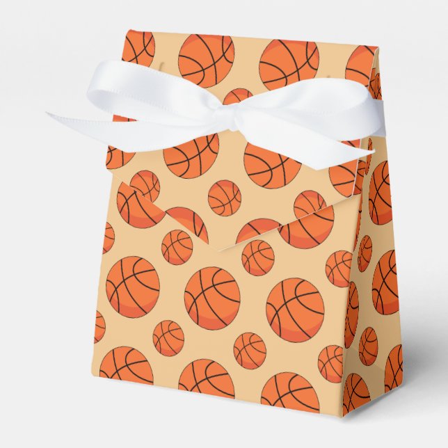 Cartoon Basketball Ball Favor Box (Front Side)