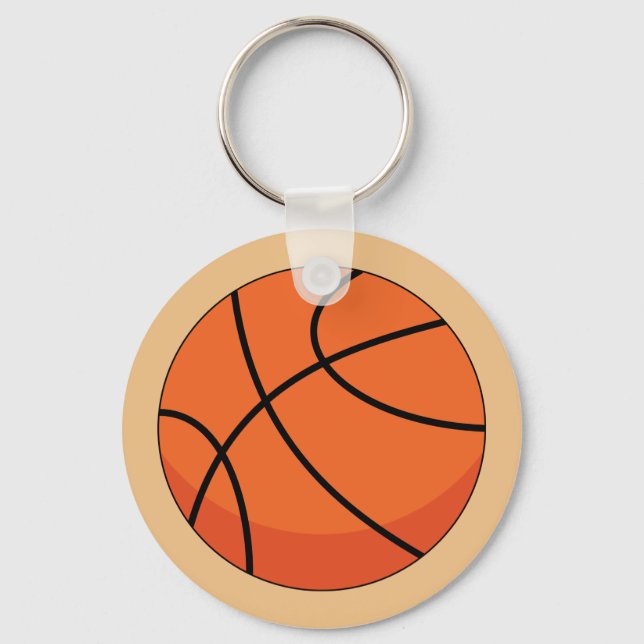 Cartoon Basketball Ball Keychain (Front)