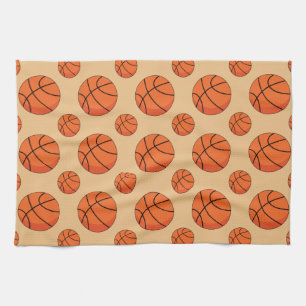 Cartoon Basketball Ball Kitchen Towel