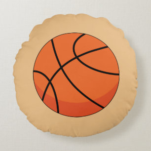 Cartoon Basketball Ball Round Pillow