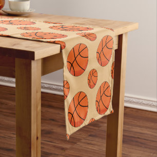 Cartoon Basketball Ball Short Table Runner