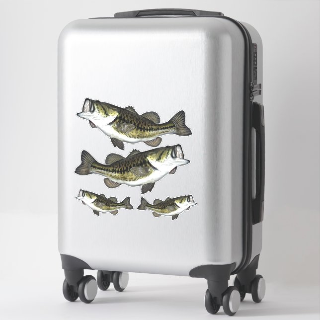 Cartoon Bass  Fish - multiples (Suitcase)