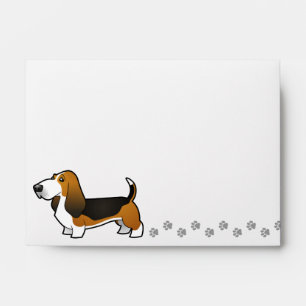 Cartoon Basset Hound Envelope