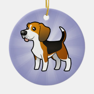 Cartoon Beagle Ceramic Ornament