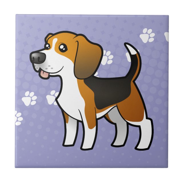 Cartoon Beagle Tile (Front)