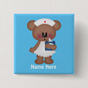Cartoon Bear add name nurse button