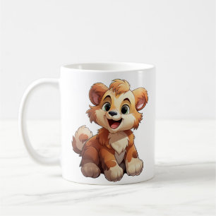 Cartoon bear illustration coffee mug