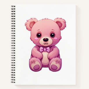 Cartoon bear illustration notebook