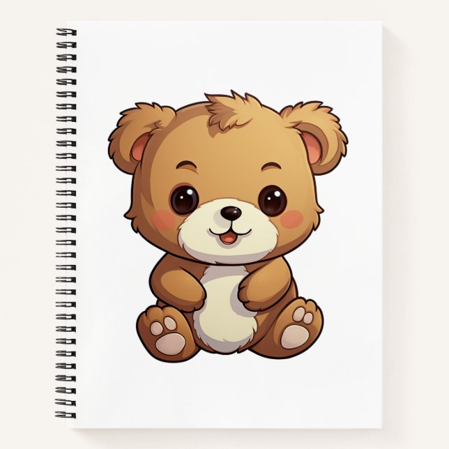 Cartoon bear illustration notebook (Front)