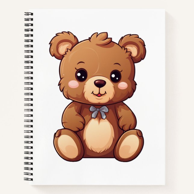 Cartoon bear illustration notebook (Front)