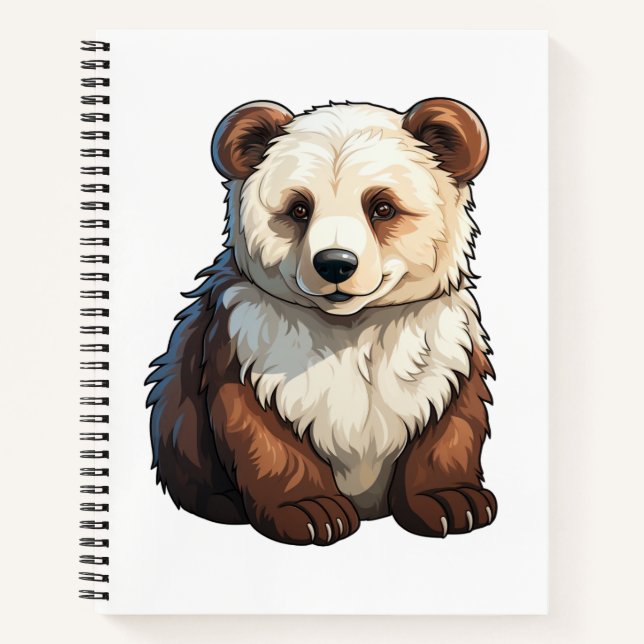 Cartoon bear illustration notebook (Front)