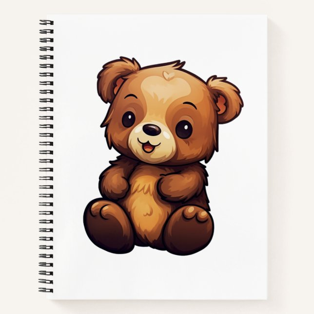 Cartoon bear illustration notebook (Front)