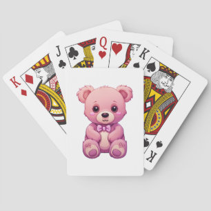 Cartoon bear illustration playing cards