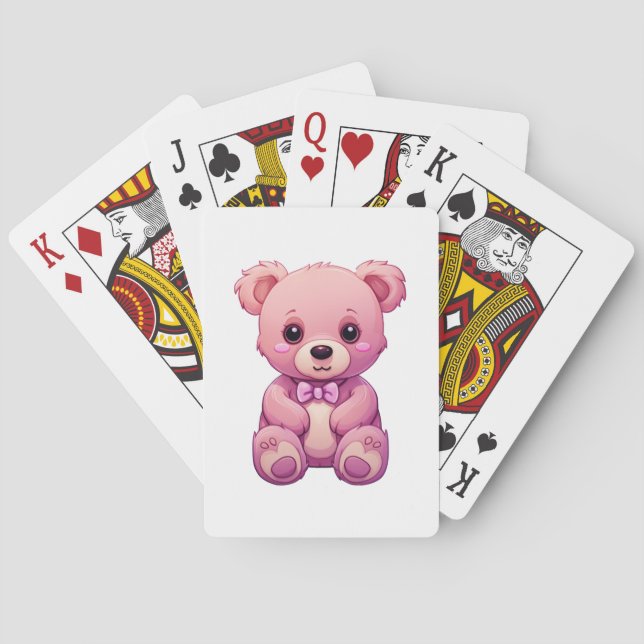 Cartoon bear illustration playing cards (Back)