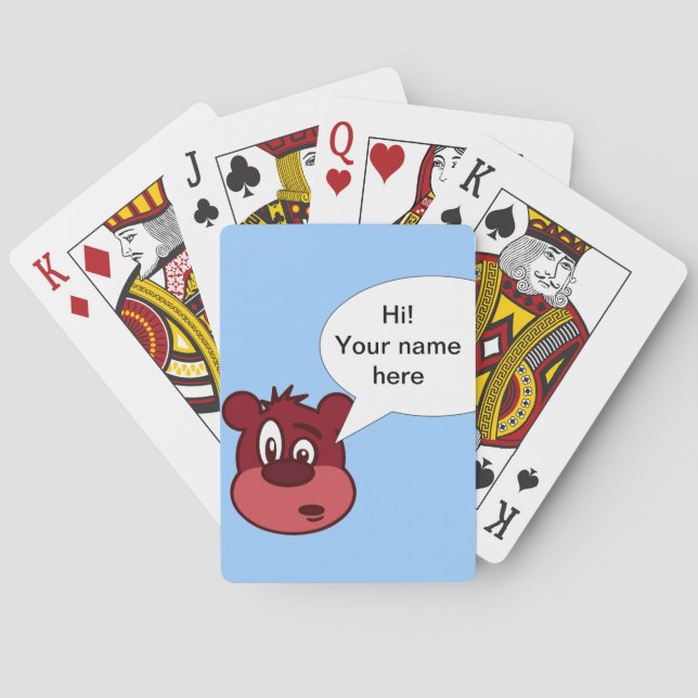Cartoon bear playing cards (Back)