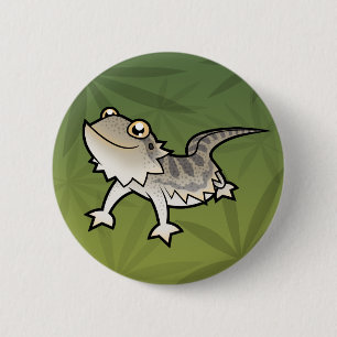 Cartoon Bearded Dragon / Rankin Dragon 2 Inch Round Button
