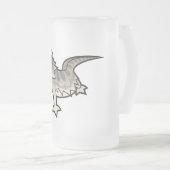 Cartoon Bearded Dragon / Rankin Dragon Frosted Glass Beer Mug (Front Right)