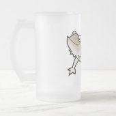 Cartoon Bearded Dragon / Rankin Dragon Frosted Glass Beer Mug (Left)