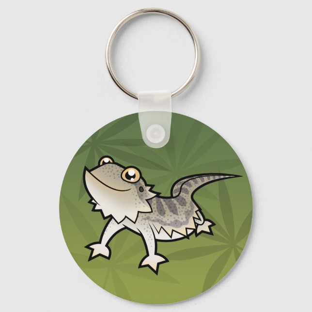 Cartoon Bearded Dragon / Rankin Dragon Keychain (Front)