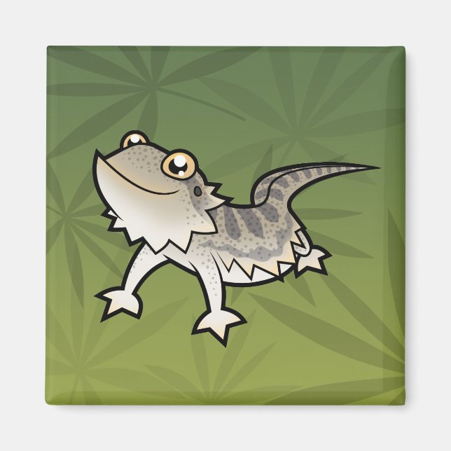 Cartoon Bearded Dragon / Rankin Dragon Magnet (Front)