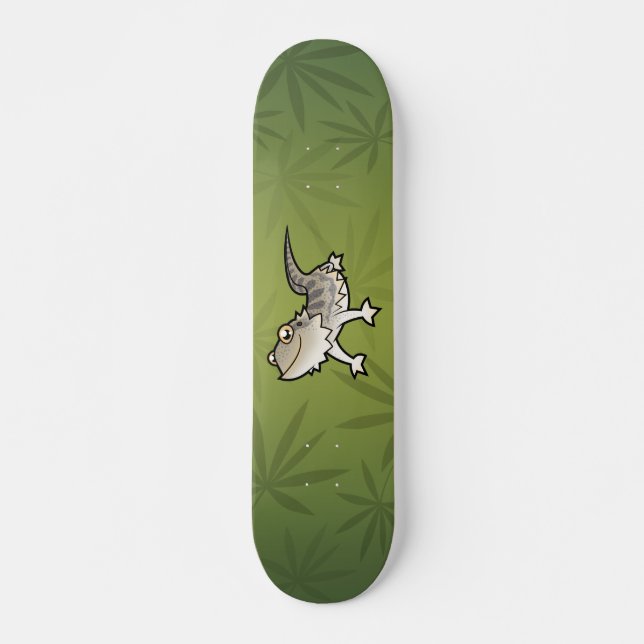Cartoon Bearded Dragon / Rankin Dragon Skateboard (Front)